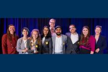 Group photo of the winning 2022 Solar Decathlon team.