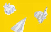 Decorative image of paper airplanes